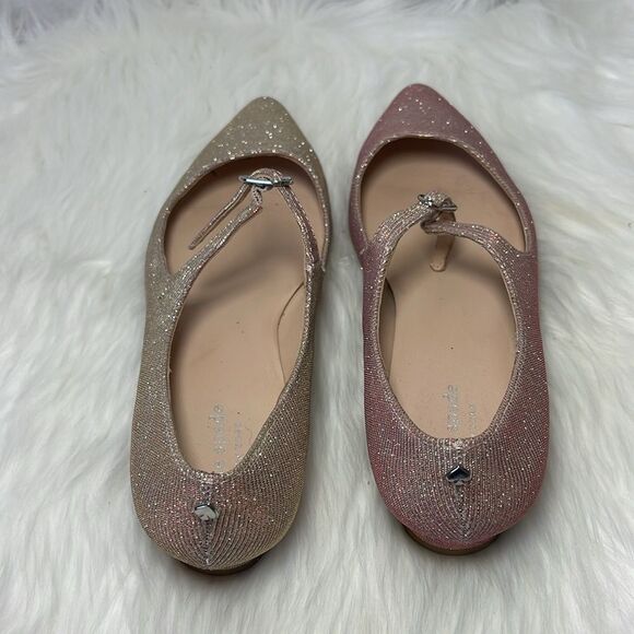 Kate Spade New York Mallory Pink Metallic Mary Jane Flats Sz 9 W/Dust Bag - Picture 4 of 8